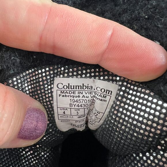 Columbia Bugaboot Celsius Snow Boots Kids 4 Gray Leather Lace Up Waterproof - Picture 9 of 9